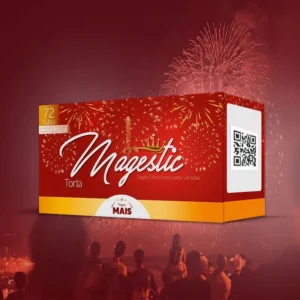 Torta Magestic - 72v tubos 1,5" - Fogos Mais