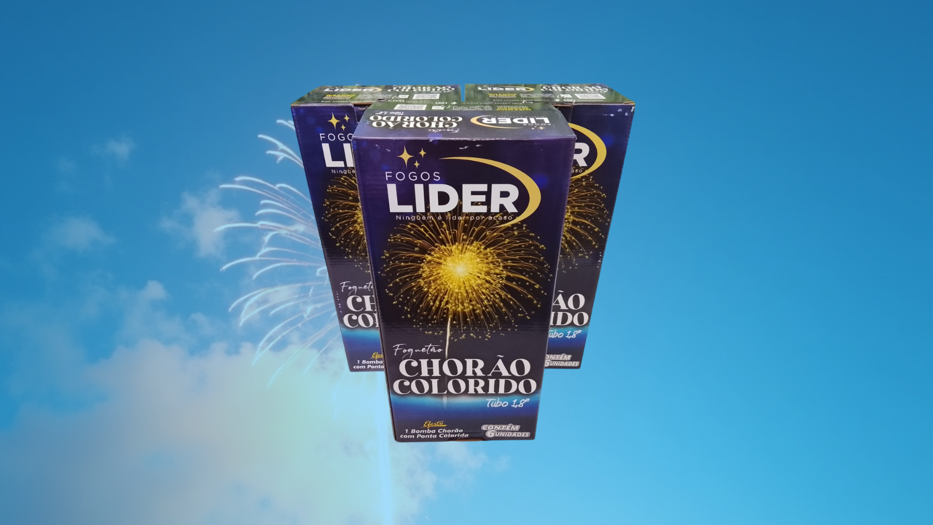 FOGUETÃO CHORÃO COLORIDO - FOGOS LÍDER